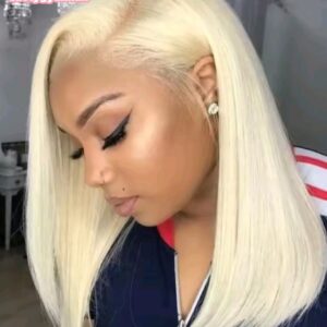 perruque court rouge blonde