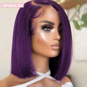 perruque court violet