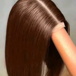 perruque court bleu ciel