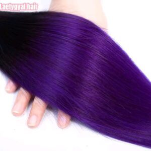 perruque longue violet