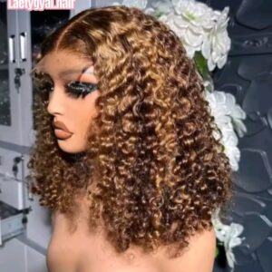 perruque frisé marron